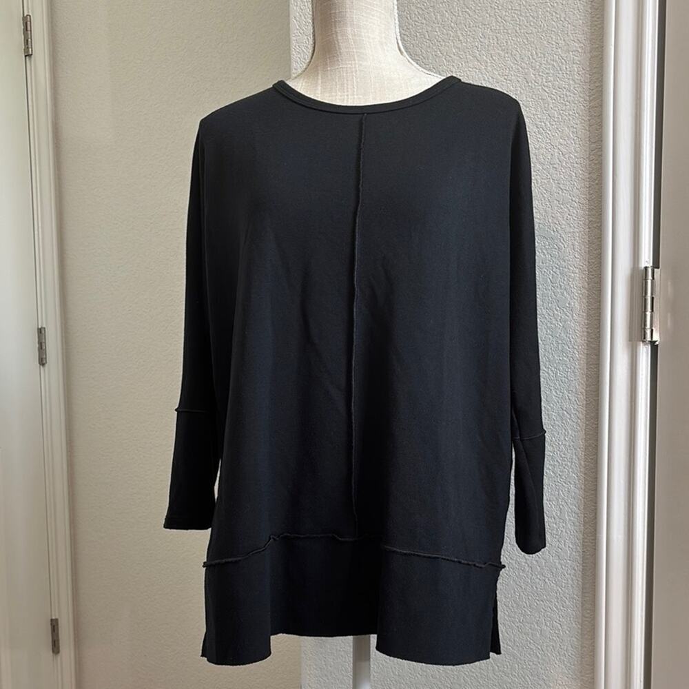 Spanx Dolman Sleeve Black Women's Activewear Long Sleeve Top Casual Gym - M
